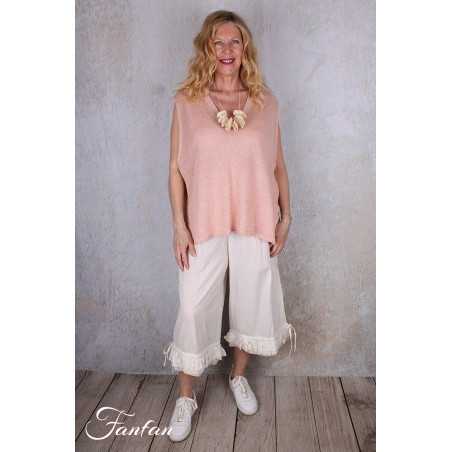 Les Ours Debardeur Eliad en Maille Rose