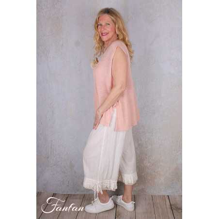 Les Ours Debardeur Eliad en Maille Rose