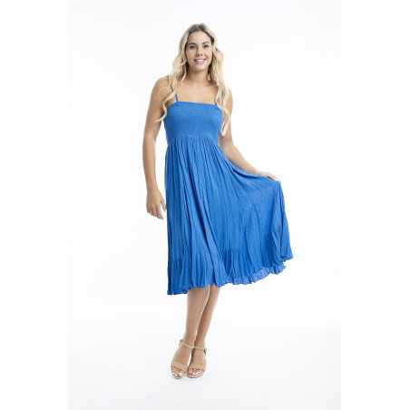 Orientique Naturally Robe Jupe Dobby Electric Blue 81315