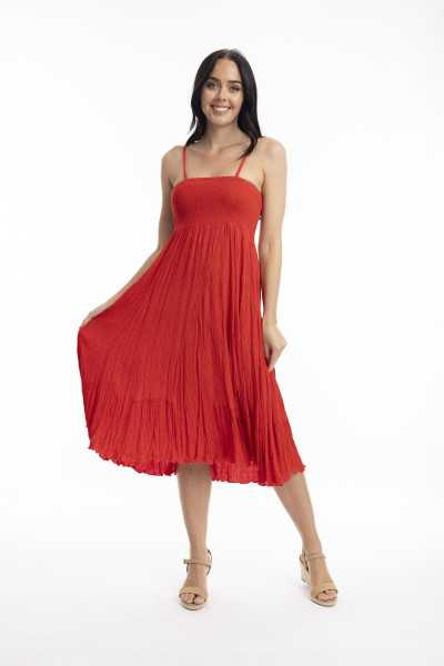 Orientique Naturally Kleid Rock Dobby Scarlet 81315