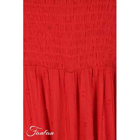 Orientique Naturally Robe Jupe Dobby Scarlet 81315
