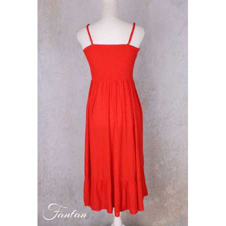 Orientique Naturally Robe Jupe Dobby Scarlet 81315