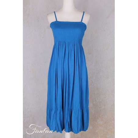 Orientique Naturally Robe Jupe Dobby Electric Blue 81315