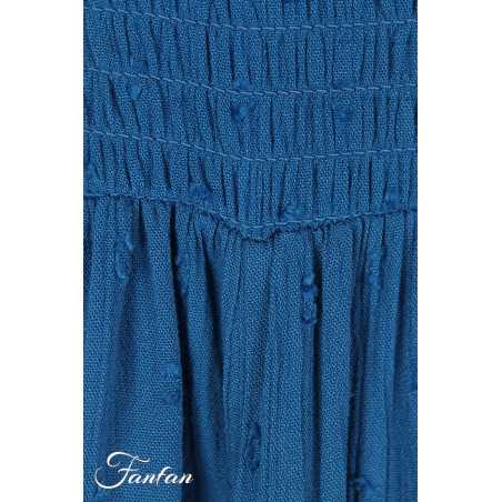 Orientique Naturally Robe Jupe Dobby Electric Blue 81315