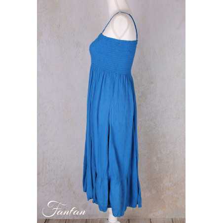 Orientique Naturally Robe Jupe Dobby Electric Blue 81315