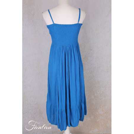 Orientique Naturally Robe Jupe Dobby Electric Blue 81315