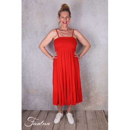 Orientique Naturally Robe Jupe Dobby Scarlet 81315