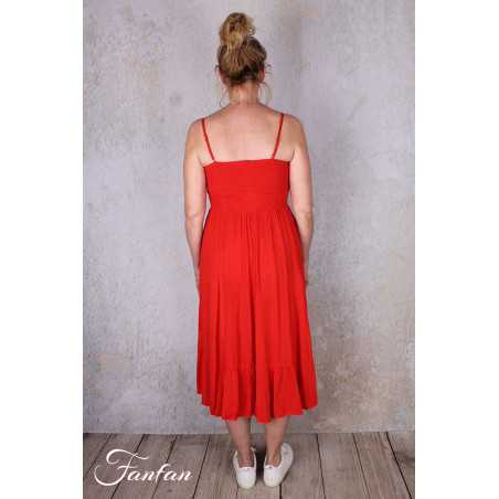 Orientique Naturally Robe Jupe Dobby Scarlet 81315