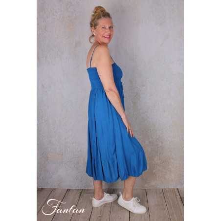 Orientique Naturally Robe Jupe Dobby Electric Blue 81315