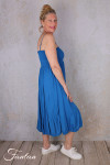 Orientique Naturally Robe Jupe Dobby Electric Blue 81315