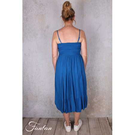 Orientique Naturally Robe Jupe Dobby Electric Blue 81315