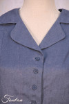 Les Filles D'Ailleurs Veste en lin Blue V457