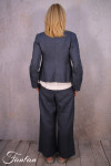 Les Filles D'Ailleurs Veste en lin Blue V457