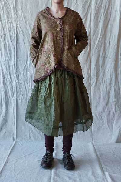 Les Ours Jacke Clementine Popeline Blumen Cognac
