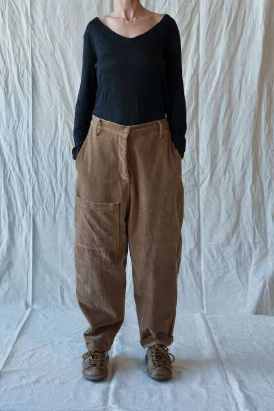 Les Ours Pants Gaston Cognac Cotton short Velvet