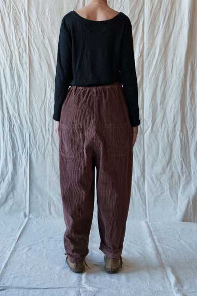 Les Ours Hose Gaston Grober Samt Rosenholz aus Baumwolle