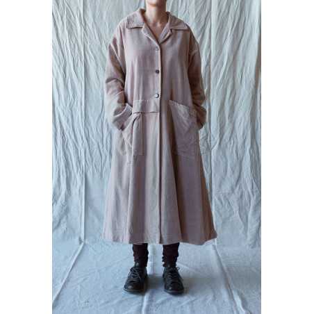 Les Ours Manteau Lowen Velours Ras Rose