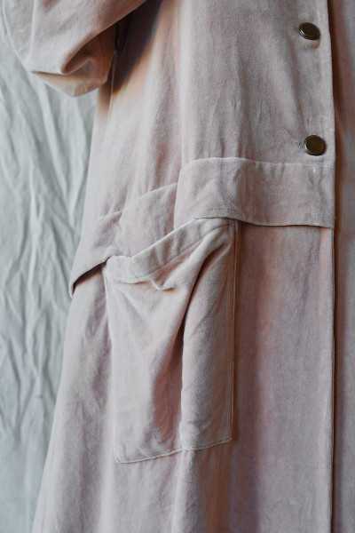 Les Ours Manteau Lowen Velours Ras Rose