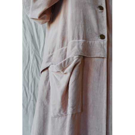 Les Ours Manteau Lowen Velours Ras Rose