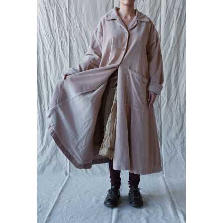 Les Ours Manteau Lowen Velours Ras Rose