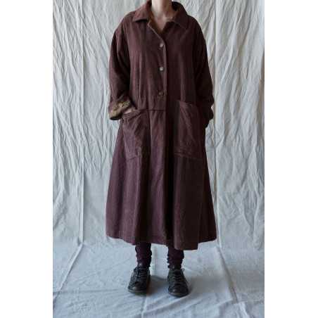 Les Ours Manteau Lowen Velours Ras Bois de Rose