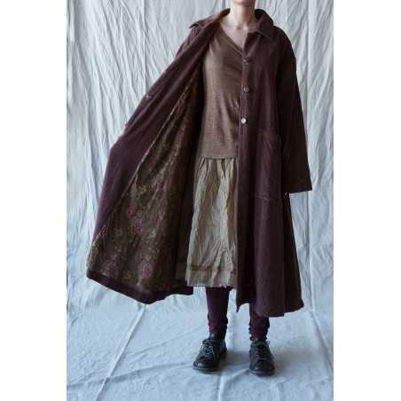 Les Ours Manteau Lowen Velours Ras Bois de Rose