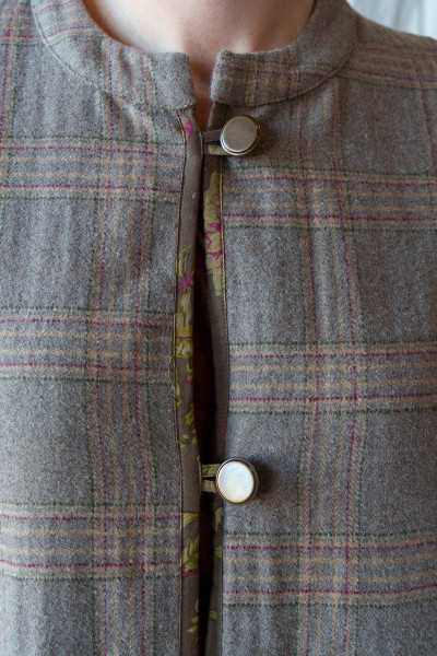Les Ours Manteau Ayden Écossais Laine