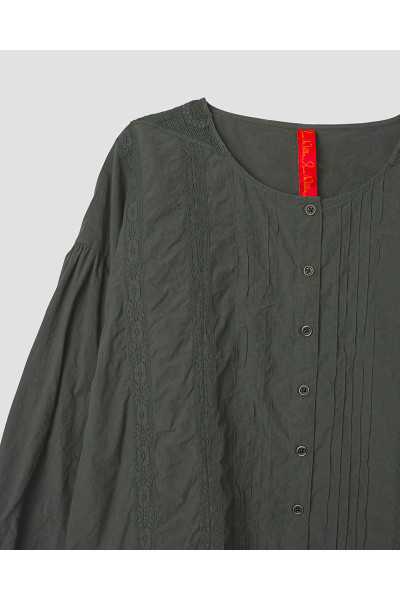 Ewa I Walla Bluse Odette 44160 Forest Green Baumwolle
