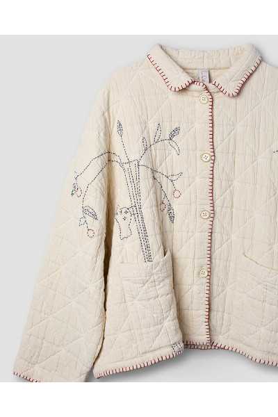 Ewa I Walla Agnhild Jacket 66772 Cream Cotton