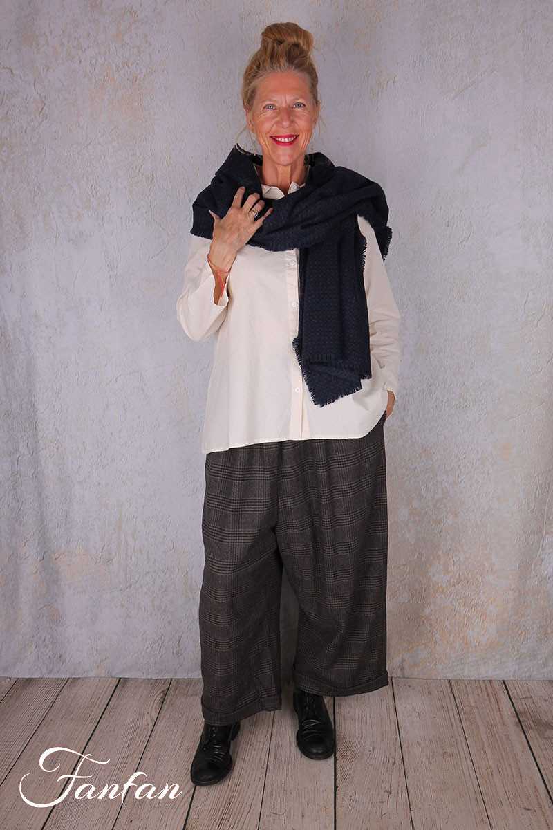 Barbara Lang Écharpe ECHA Bleu et Noir