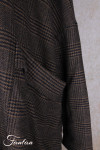 Barbara Lang Coat NAM XXV Tartan Marron