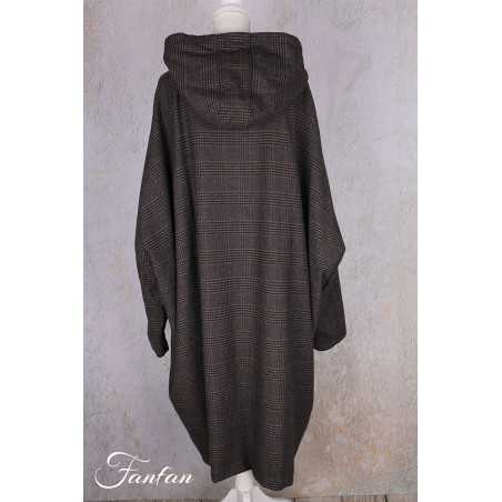 Barbara Lang Coat NAM XXV Tartan Marron