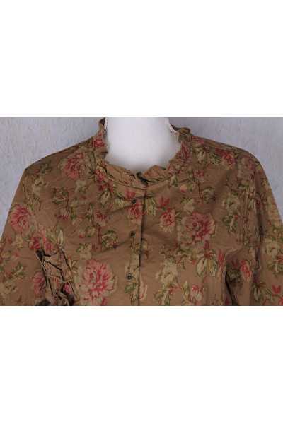 Les Ours Liane Cotton Jacket Cognac Flowers