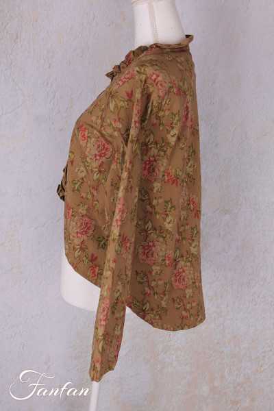 Les Ours Liane Cotton Jacket Cognac Flowers