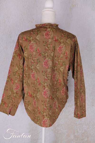 Les Ours Liane Cotton Jacket Cognac Flowers
