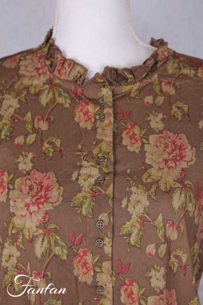 Les Ours Melo Popeline dress Havane Flowers
