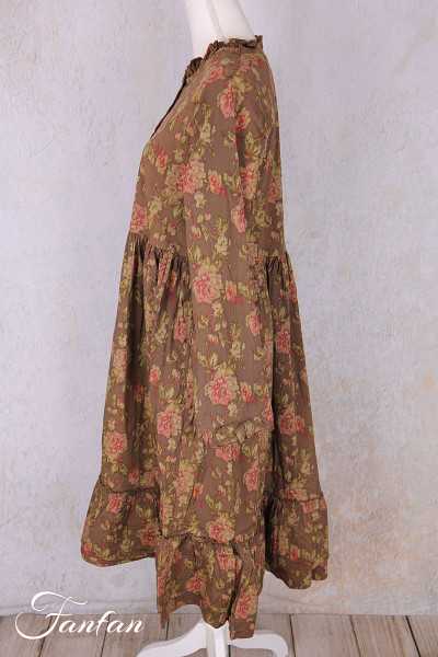 Les Ours Melo Popeline dress Havane Flowers