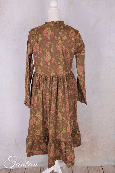 Les Ours Melo Popeline dress Havane Flowers