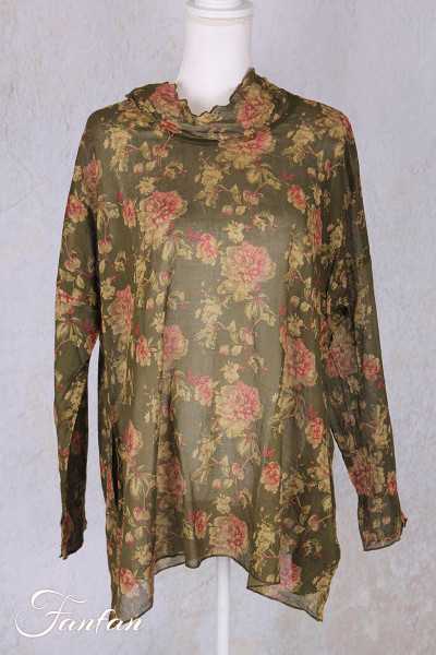 Les Ours Silvere shirt Mousse Cotton Flowers