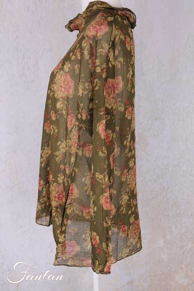 Les Ours Silvere shirt Mousse Cotton Flowers