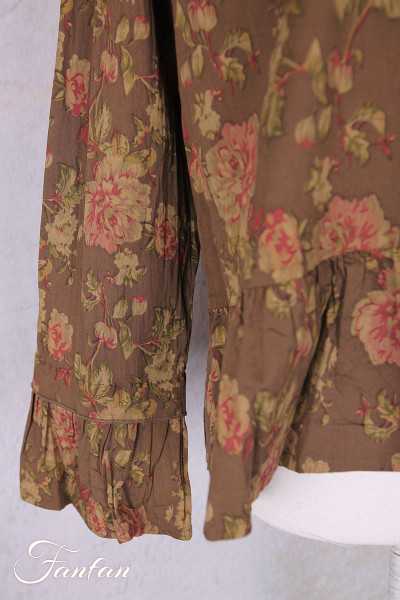 Les Ours Mathis Popeline-Jacke Havane Blumen