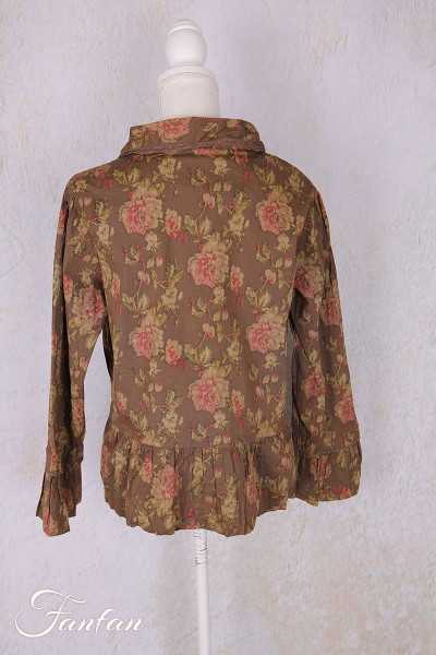Les Ours Mathis Popeline Jacket Havane Flowers