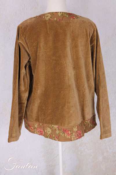 Les Ours Jacket Robin Smooth velvet Cognac