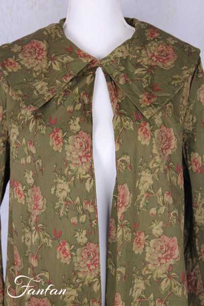 Les Ours Manteau Loune Popeline Mousse Fleurs