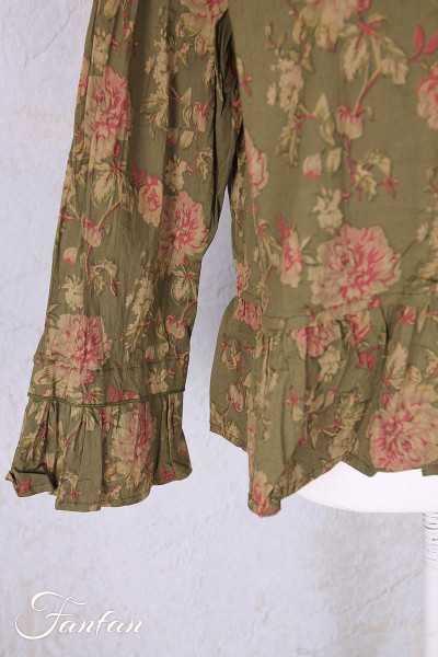 Les Ours Mathis Popeline Jacket Mousse Flowers
