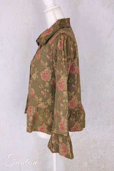 Les Ours Mathis Popeline Jacket Mousse Flowers