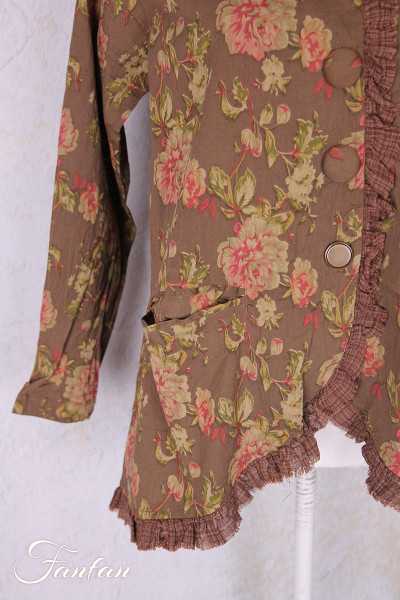 Les Ours Clementine Popeline Jacket Havane Flowers