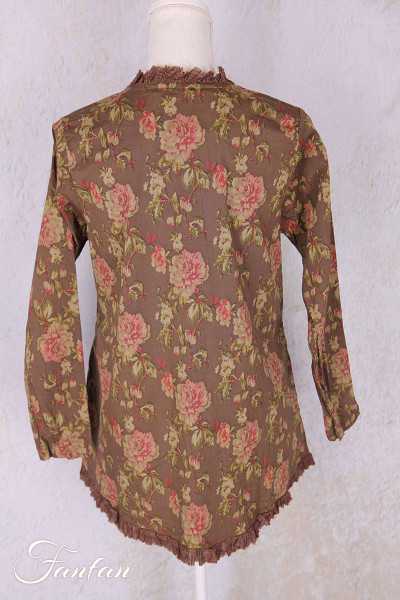 Les Ours Clementine Popeline Jacket Havane Flowers