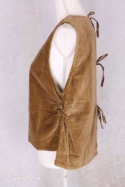 Les Ours Top Milan Velours Ras Cognac