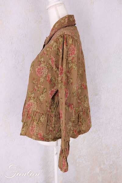 Les Ours Veste Mathis Popeline Fleurs Cognac